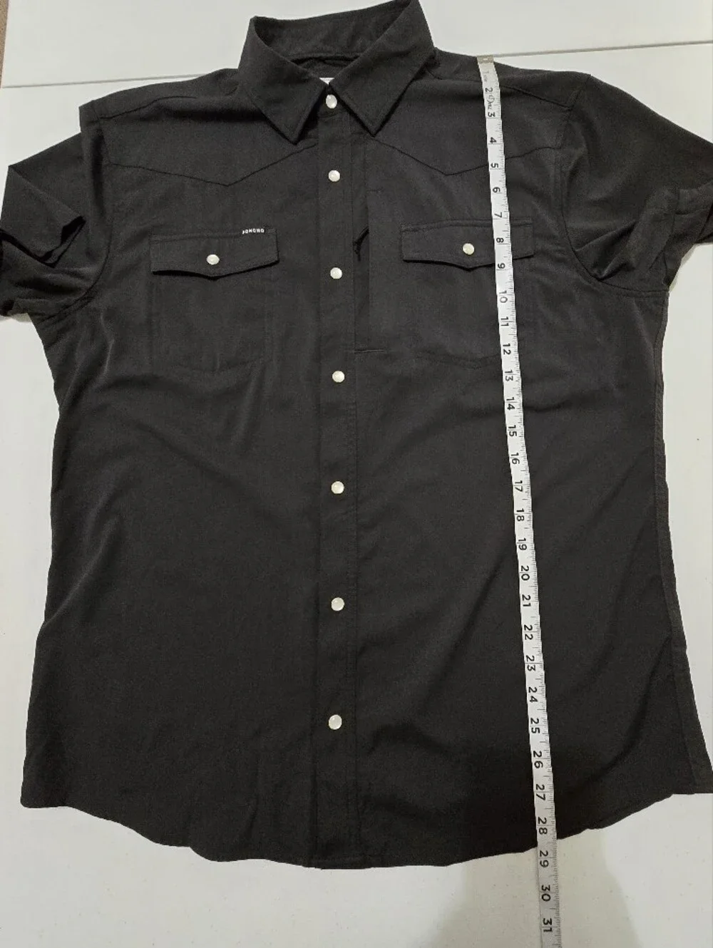 Poncho The Bandera Short Sleeve Slim Fit Pearl Snap Shirt Men's Large Outdoor - Picture 4 of 10